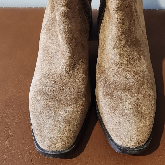 Anne Klein iFlex Astrid Mid Calf Zip Faux Suede Block Heel Boots Size 8 M - Picture 11 of 13